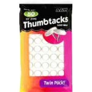  A & W Thumbtacks Twin Pack White (6 Pack)