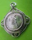 silver medal watch fob cricket batsman 1929 haseler 