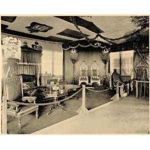 1894 Midwinter Fair CA Throne Chairs Hawaiian Village   Original 