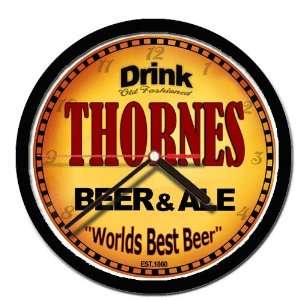  THORNES beer and ale cerveza wall clock 