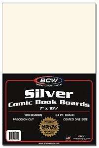 Case of 1000 BCW Comic Book Backing Boards   Silver  