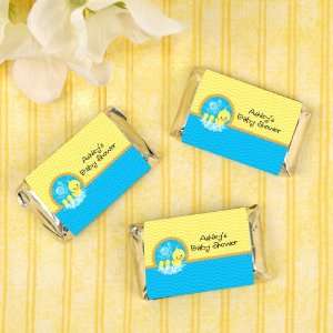  Twin Ducky Ducks   20 Personalized Mini Candy Bar Wrapper 