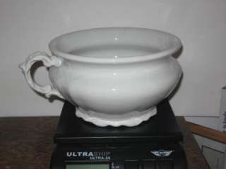 DRESDEN Chamber Pot vintage Semi Porcelain White  