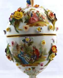   rare Unique antique 19th C porcelain vase/urn Carl Thieme Potschappel