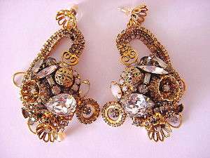 ERICKSON BEAMON Earrings intricate Baroque diamantes  