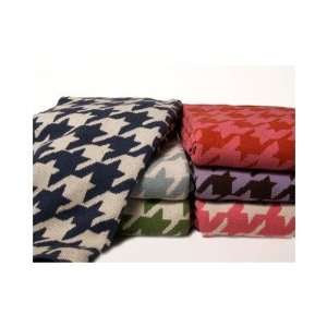    Eco Houndstooth Blanket Color Spice with Pink