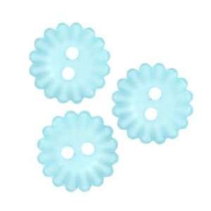   Button 5/8 Soft Bloom Aqua By The Package Arts, Crafts & Sewing
