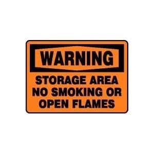  WARNING STORAGE AREA NO SMOKING OR OPEN FLAMES 10 x 14 