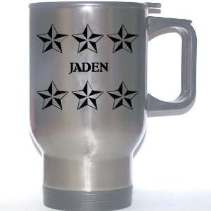  Personal Name Gift   JADEN Stainless Steel Mug (black 