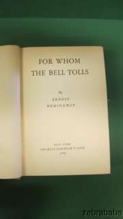 Hemingway For Whom the Bell Tolls First Edition A Scribners  