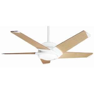   Architectural White 53 Ceiling Fan with Light, Control & B32 MP