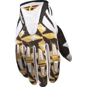  Fly Racing Kinetic Gloves   2011   12/White/Gold 
