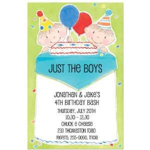 Two Birthday Boys Birthday Invitations
