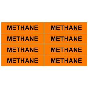  METHANE Gas Labels 3/4 Height, 3 Width, Black Letters on 