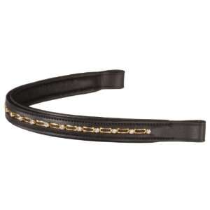    Browband w/Small Jewels and Rectange Gold Chain