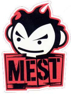 Mest Sticker Pop Punk Rock band cartoon face logo decal  