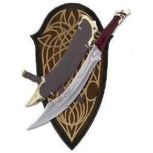   Vermillion Short Sword with Scabbard & Plaque