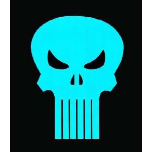  Punisher Symbol Blue Neon Version Black T Shirt X Large 