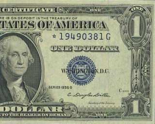 1935G $1 *STAR* / *MOTTO* SCARCE BEAUTIFUL Silver Certificate  