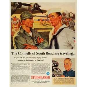  1944 Ad Studebaker Factory War Production Marine Corp Navy 
