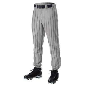   PROWP Solid Pinstripe Custom Baseball Pants GR/BK   GREY/BLACK A3XL