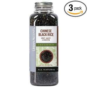Urban Accents Emperors Chinese Black Rice, 15 Ounce Jars (Pack of 3 
