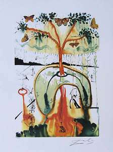 SALVADOR DALI Mad Tea Party Surrealism Signed Litho Art  