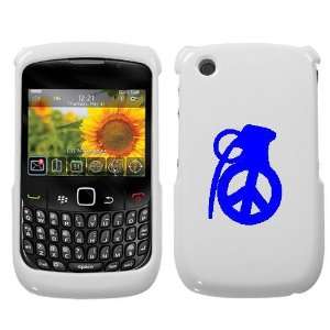 BLACKBERRY CURVE 8520 8530 9300 3G BLUE PEACE GRENADE ON A WHITE HARD 