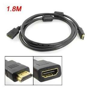  1.8M HDMI Male to Female Extender Extension Cable Cord 