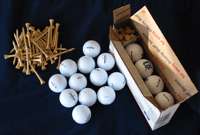Titleist Logo Golf Balls and 40 Personalized Golf Tees  