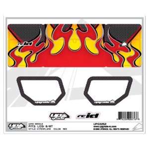 Graphics Kit Hyper Flame Carbon RedLosi 8T Wing Toys 