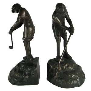  Woman Golfer Bookends