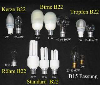 Energiesparlampe 8W/40W Bajonettfassung Steckbirne B22 4008321063359 