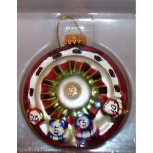  Blown Glass Ornament Roulette Wheel Gambling NEW 