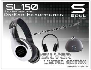   Ludacris SL150 Silver Pro Hi Definition On Ear Headphones Limited NEW