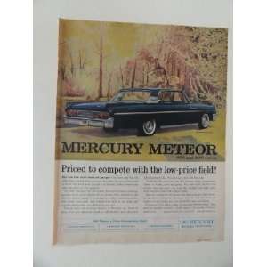  1961 Mercury Meteor 800 car. Vintage 60s full page print 