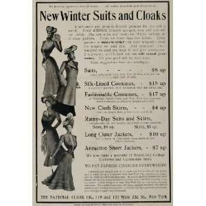   Vintage Ad National Cloak Company Womens Suits   Original Print Ad