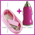 Pink Car Charger+USB Cable For iPod Touch iPhone 3G 4G