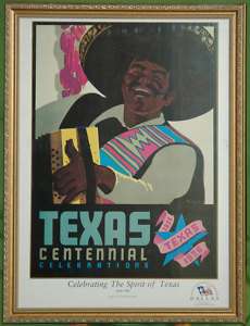 Texas Centennial Poster 1936   Reproductions  
