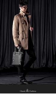 Mens Genuine Leather Fashion Business BAG Messenger Shoulder Tote 