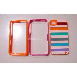 orange stripe) Kate Spade Hard Shell iphone 4 any version Case