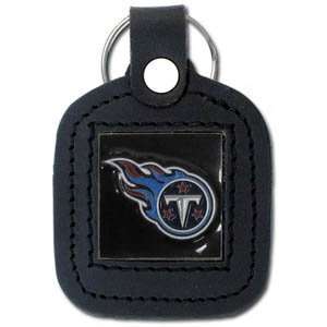 Tennessee Titans Square Leather Key Chain   NFL Football Fan Shop 