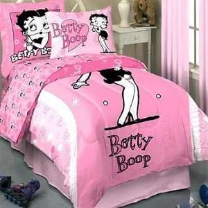  Betty Boop Twin Comforter, Fitted , Pillow case & Drapes 