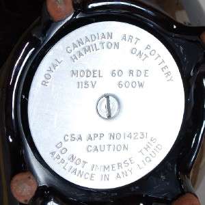 ROYAL CANADIAN ART POTTERY ELECTRIC TEAPOT  