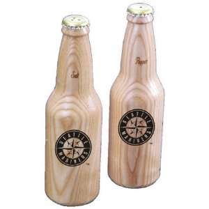  Seattle Mariners Wood Bottle Salt & Pepper Shaker Set 