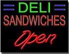 NEW DELI SANDWICHES W/BLU OVAL 37x20 NEON 500 5338 OB