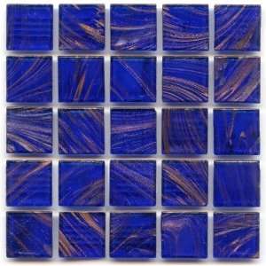  Gold Links GL 042 Cobalt blue Glass Tile