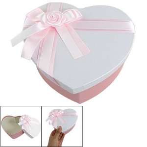    Pink Floral Print Heart Shape Jewelry Watch Gift Box Beauty
