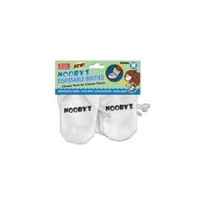  Medium SS Noobys Disposable Dog Booties   White   10506 