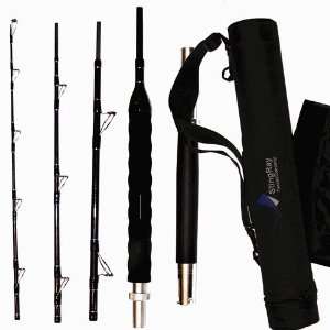 Travel Fishing Rod 5 Section 7 Ft Stand up 30 Lb  Sports 